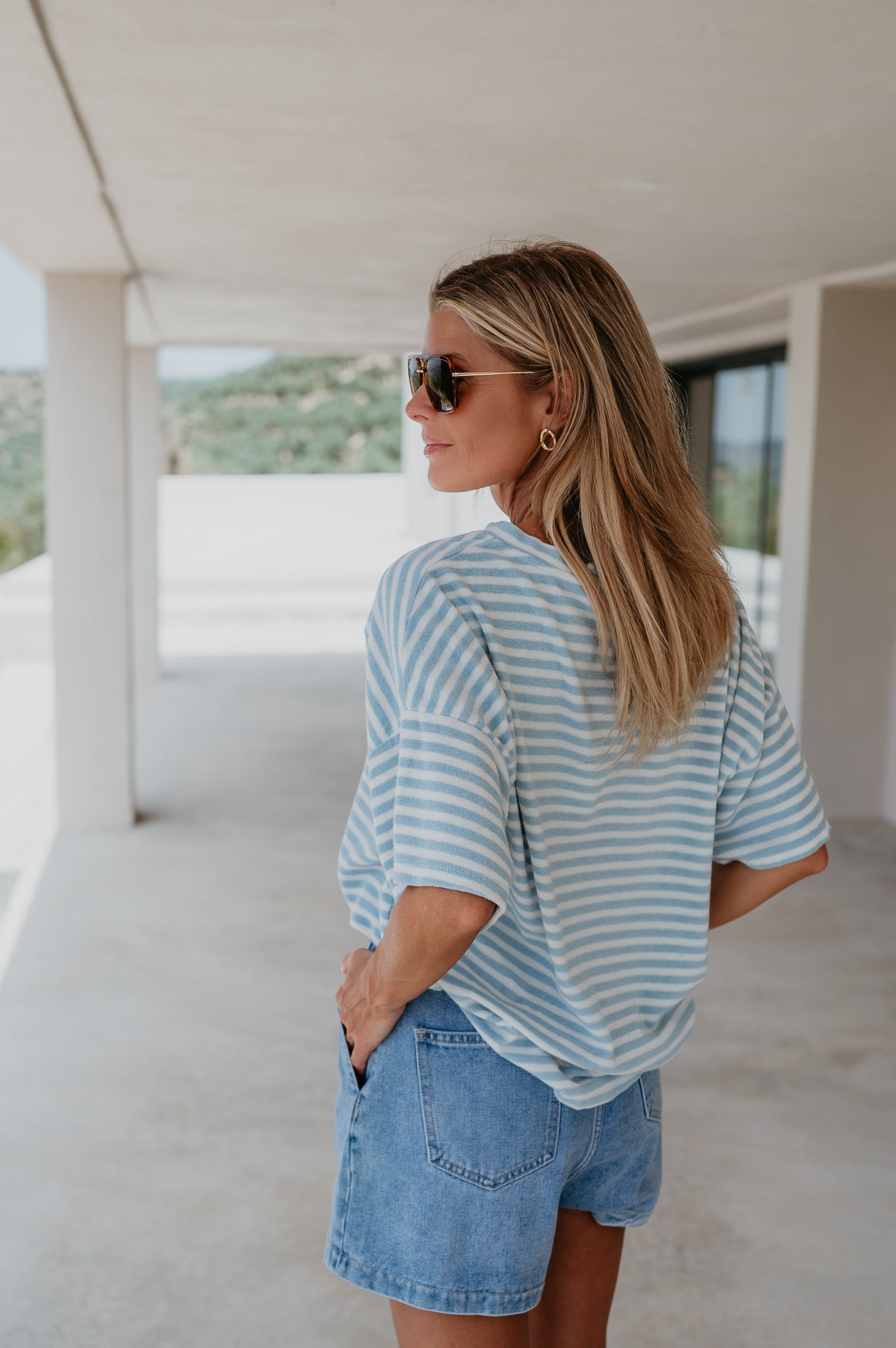Scalino t-shirt I Striped Blue - Wild Souls by JV® - T-shirts