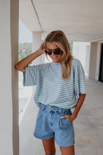 Scalino t-shirt I Striped Blue - Wild Souls by JV® - T-shirts