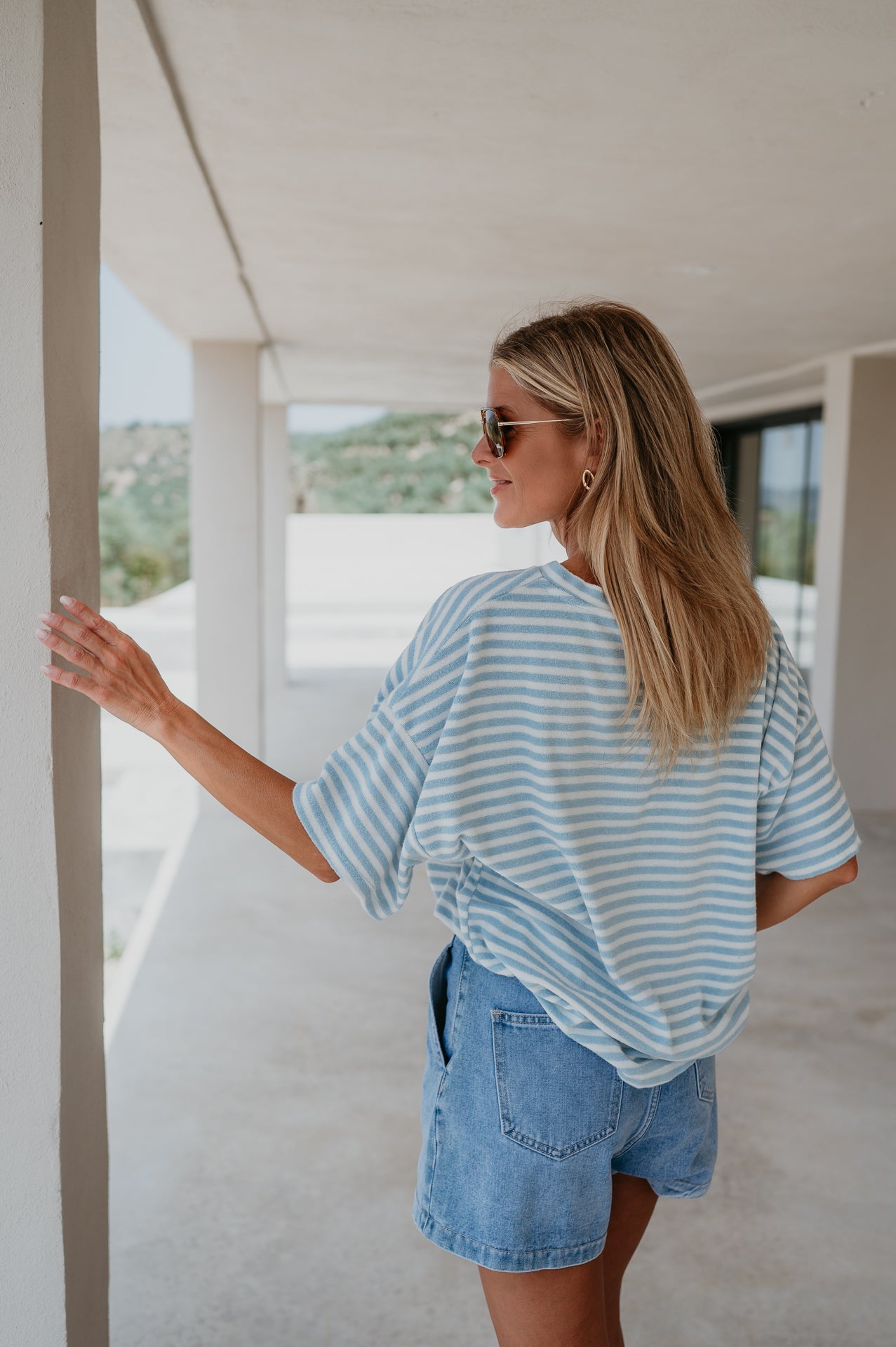 Scalino t-shirt I Striped Blue - Wild Souls by JV® - T-shirts