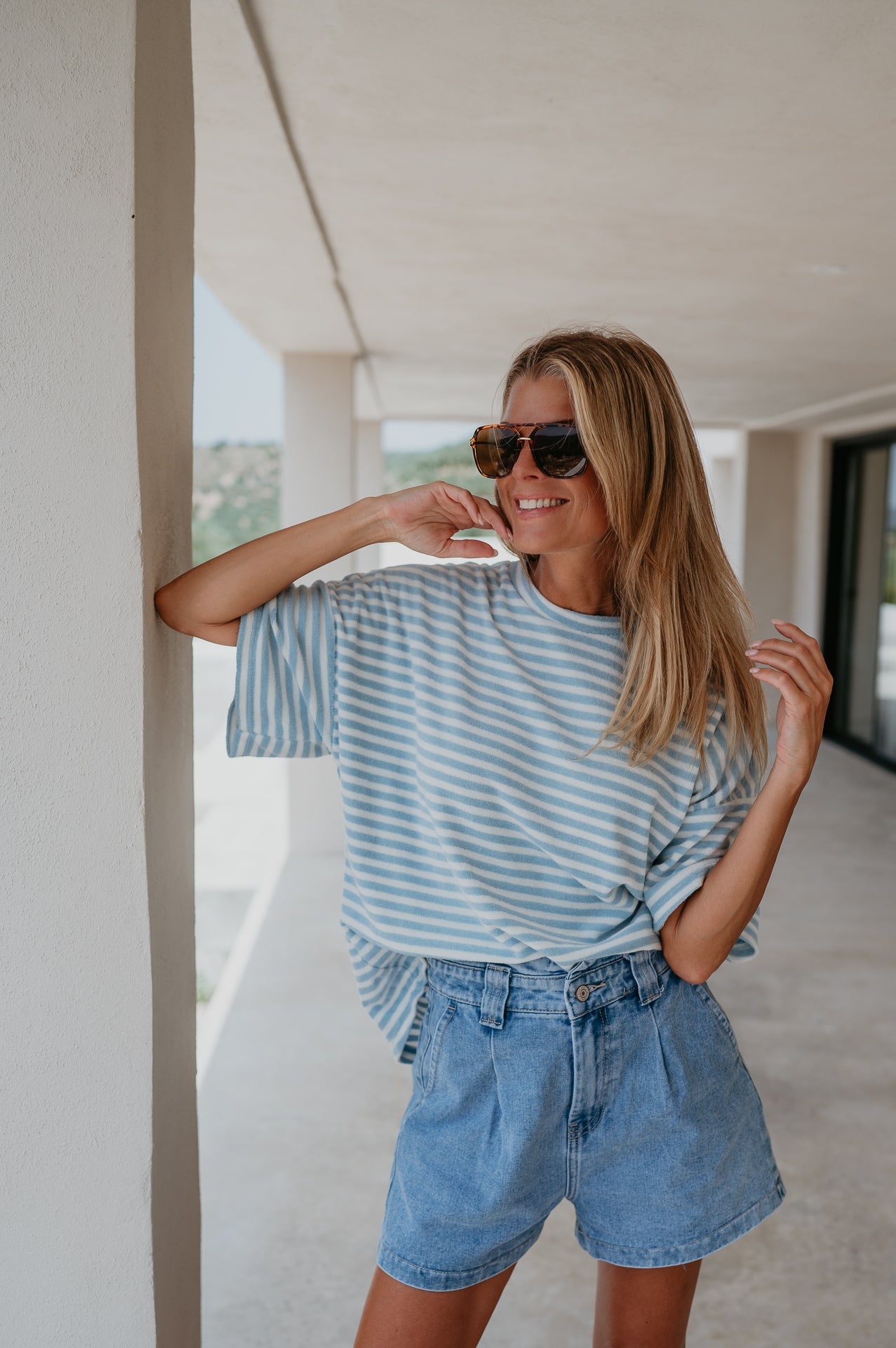 Scalino t-shirt I Striped Blue - Wild Souls by JV® - T-shirts