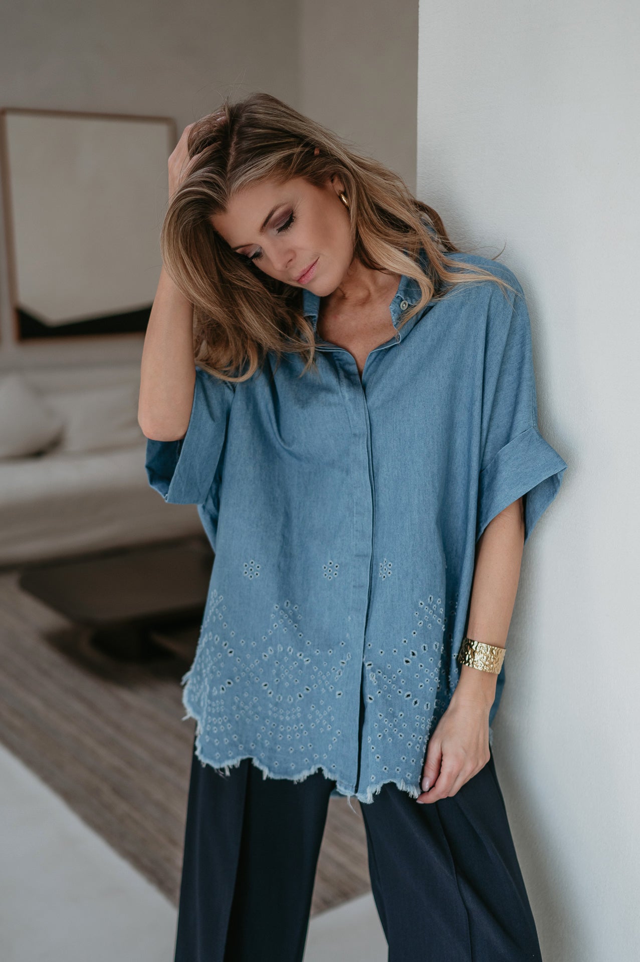 Scivola blouse I Blue - Wild Souls by JV® - Blouses