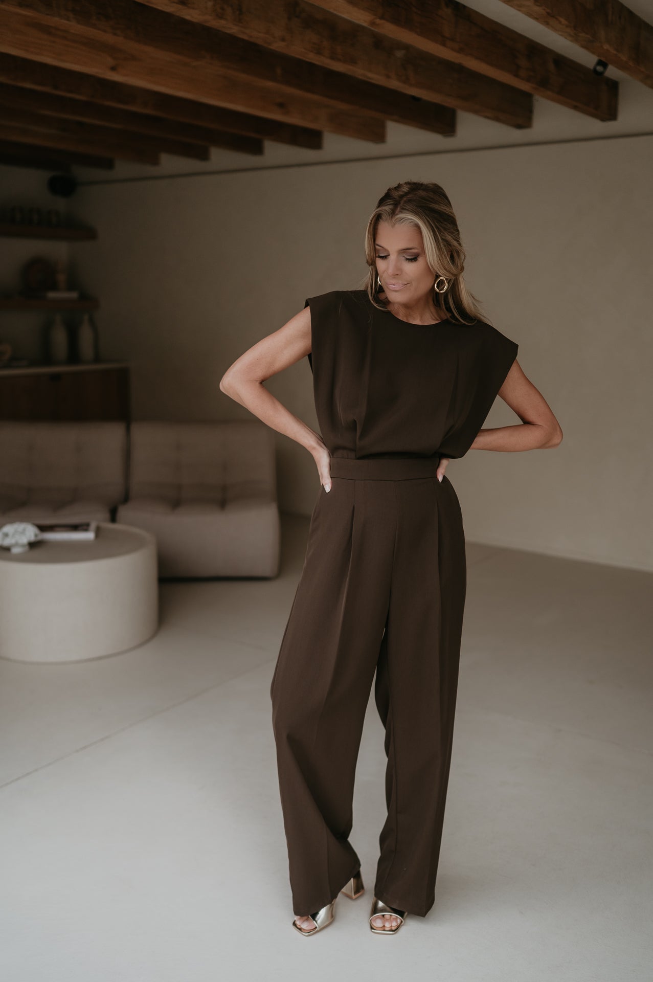 Sfinito jumpsuit I Chocolate Brown - Wild Souls by JV® - Jumpsuits