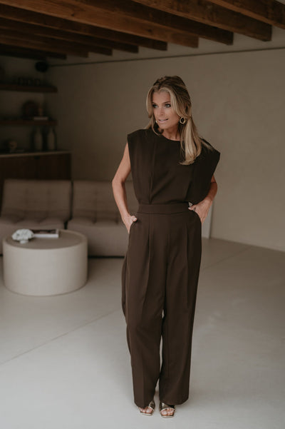 Sfinito jumpsuit I Chocolate Brown - Wild Souls by JV® - Jumpsuits