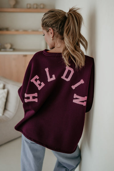 Solido sweater 'HELDIN' I Burgundy - Wild Souls by JV® - 
