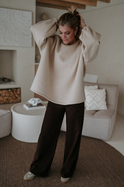 Solido sweater 'MOMLIFE' I Beige - Wild Souls by JV® - 