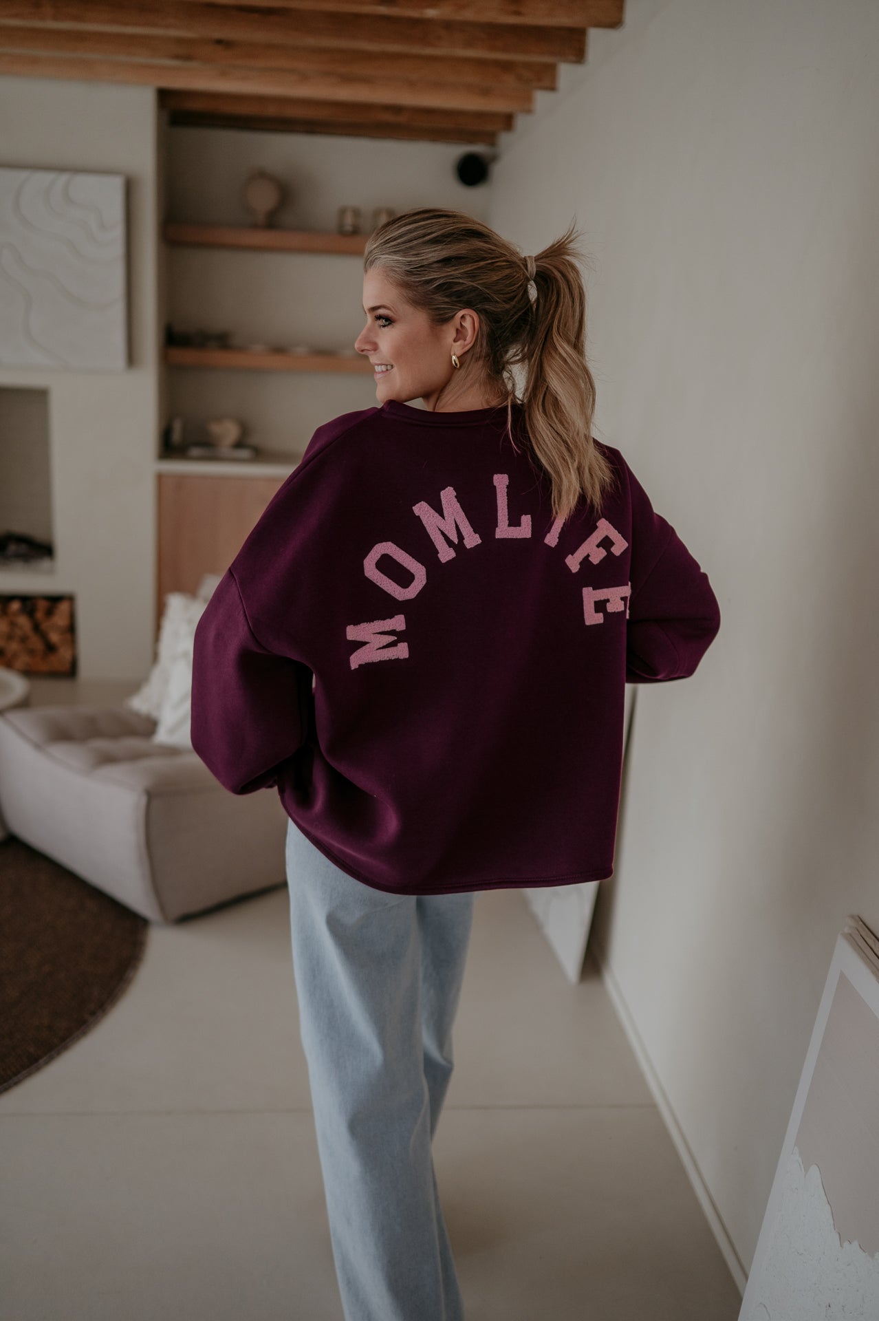 Solido sweater 'MOMLIFE' I Burgundy - Wild Souls by JV® - 