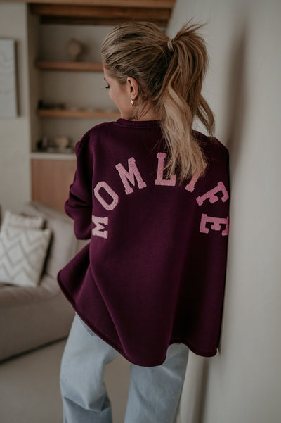 Solido sweater 'MOMLIFE' I Burgundy - Wild Souls by JV® - 