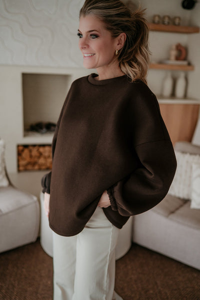 Solido sweater 'MOMLIFE' I Chocolate Brown - Wild Souls by JV® - 