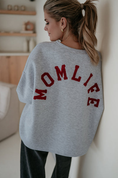 Solido sweater 'MOMLIFE' I Grey - Wild Souls by JV® - 