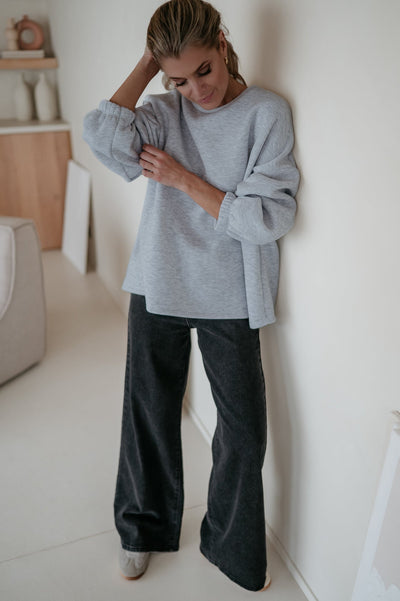 Solido sweater 'MOMLIFE' I Grey - Wild Souls by JV® - 