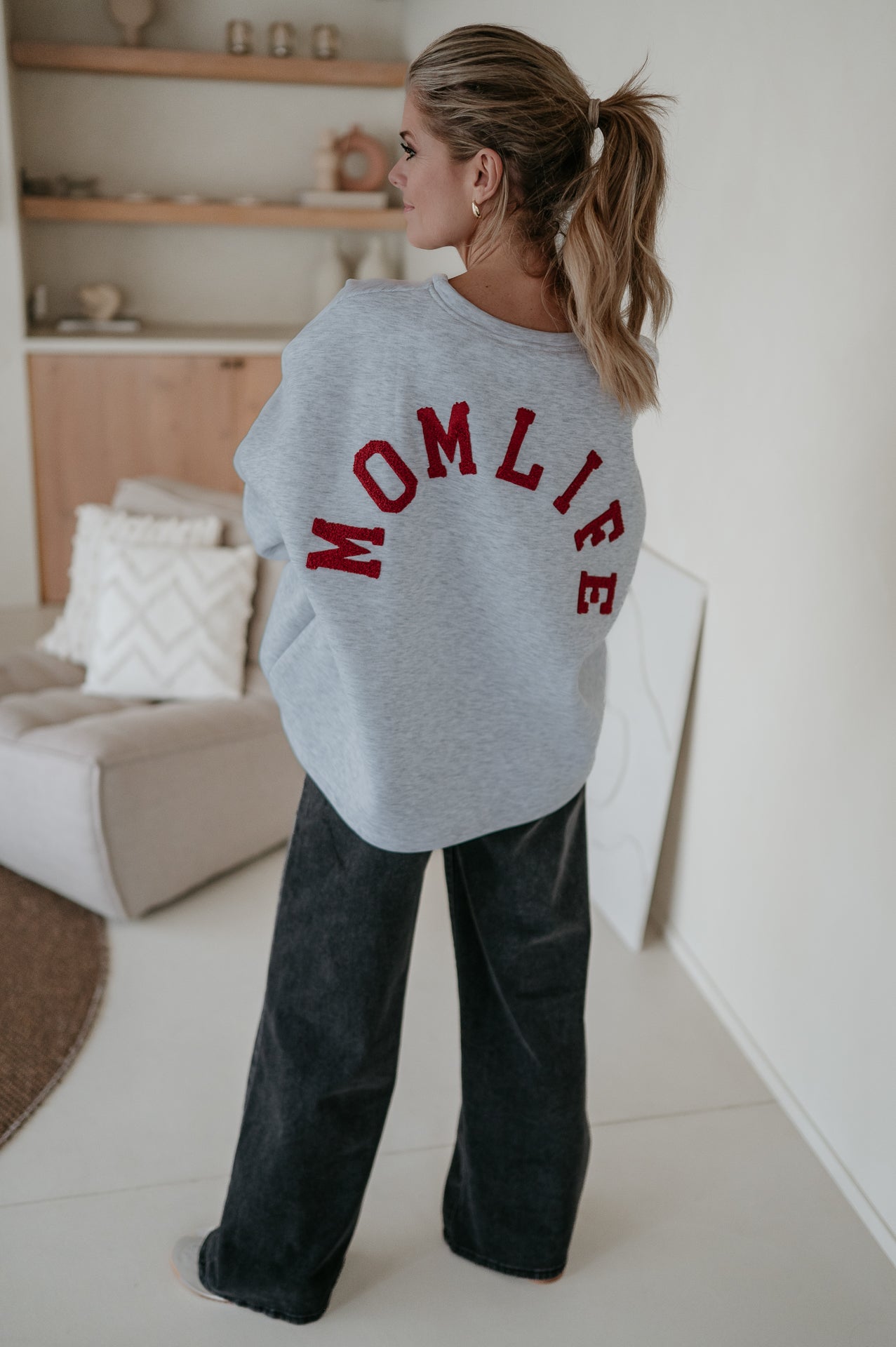 Solido sweater 'MOMLIFE' I Grey - Wild Souls by JV® - 