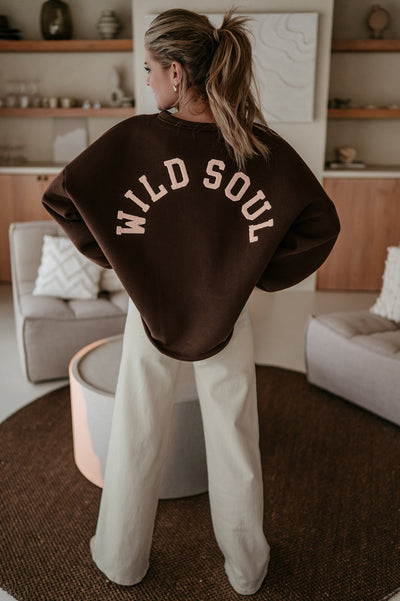 Solido sweater 'WILD SOUL' I Chocolate Brown - Wild Souls by JV® - 