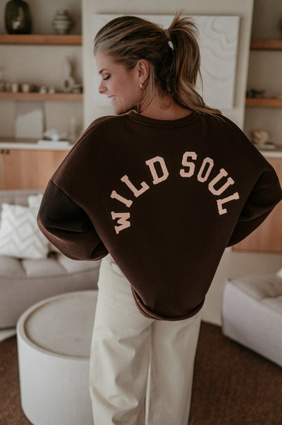 Solido sweater 'WILD SOUL' I Chocolate Brown - Wild Souls by JV® - 