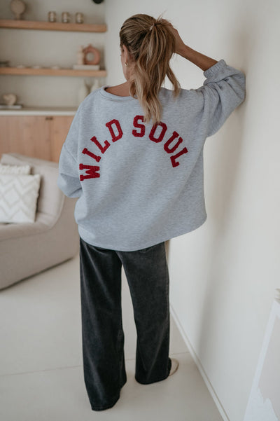 Solido sweater 'WILD SOUL' I Grey - Wild Souls by JV® - 