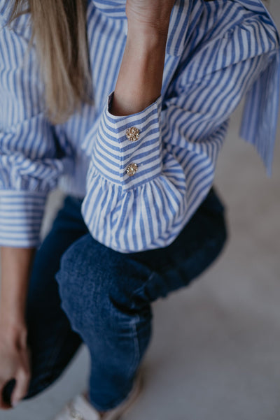 Solito blouse I Striped Blue - Wild Souls by JV® - Blouses