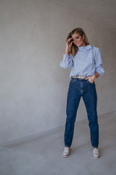 Solito blouse I Striped Blue - Wild Souls by JV® - Blouses