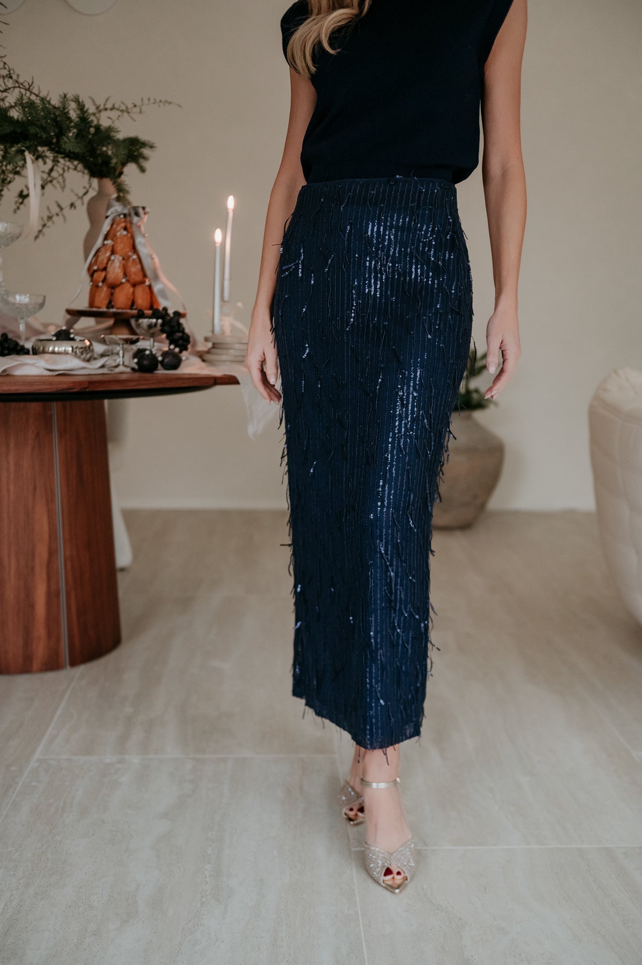 Stenze skirt I Navy Blue - Wild Souls by JV® - Skirts