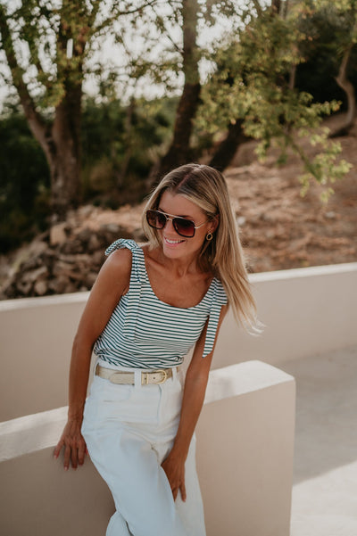 Strato top I striped Blue - Wild Souls by JV® - Tops