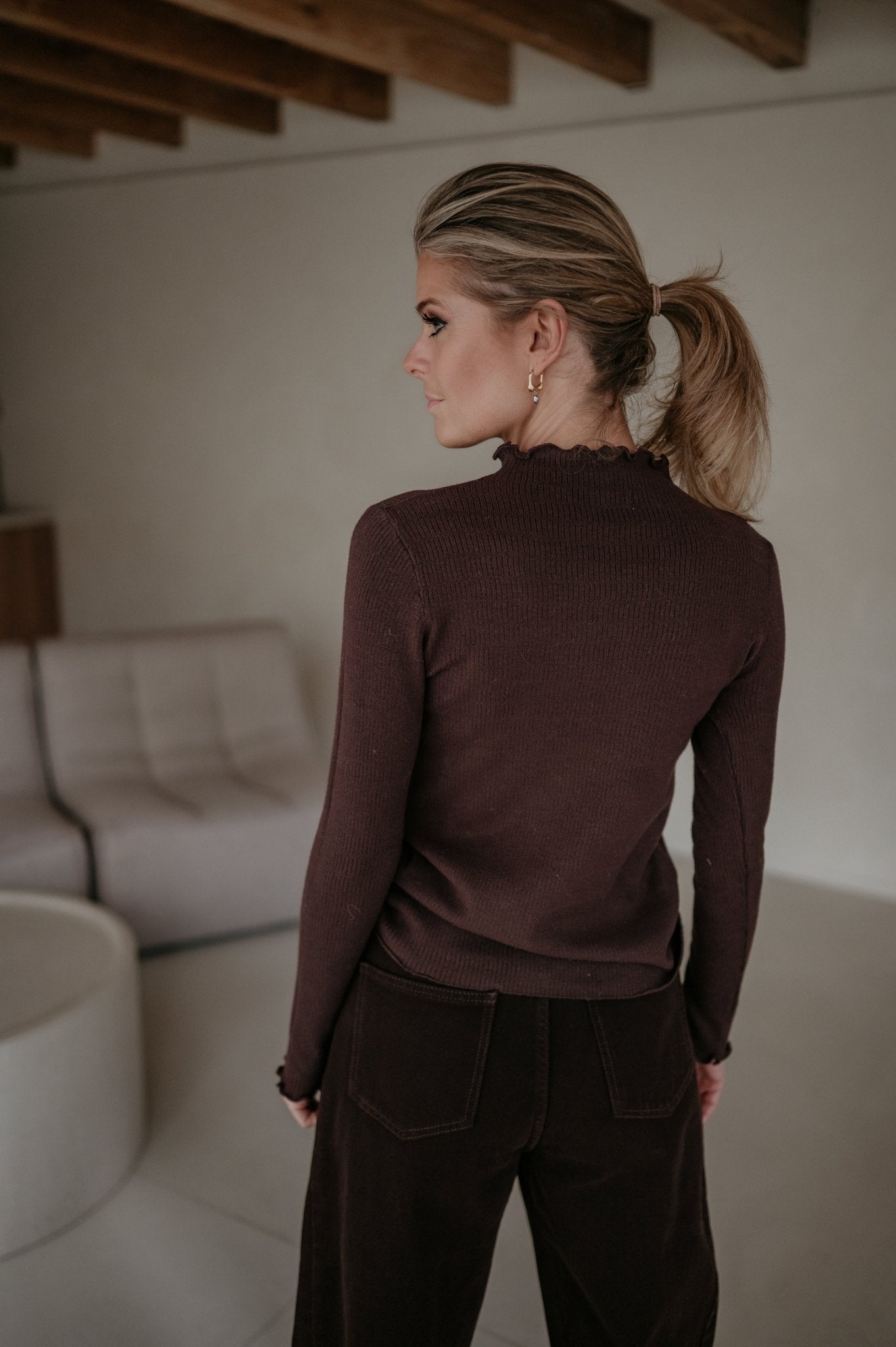 Stretto longsleeve I Chocolate Brown - Wild Souls by JV® - Knits