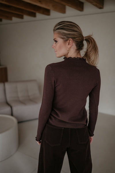 Stretto longsleeve I Chocolate Brown - Wild Souls by JV® - Knits