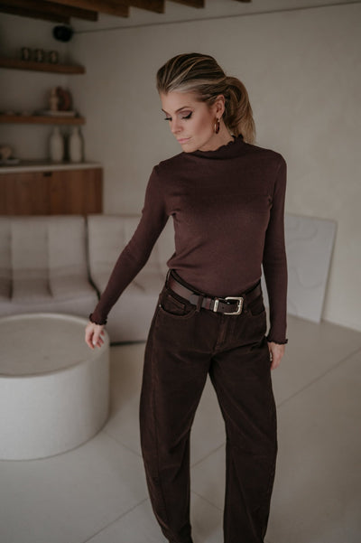 Stretto longsleeve I Chocolate Brown - Wild Souls by JV® - Knits