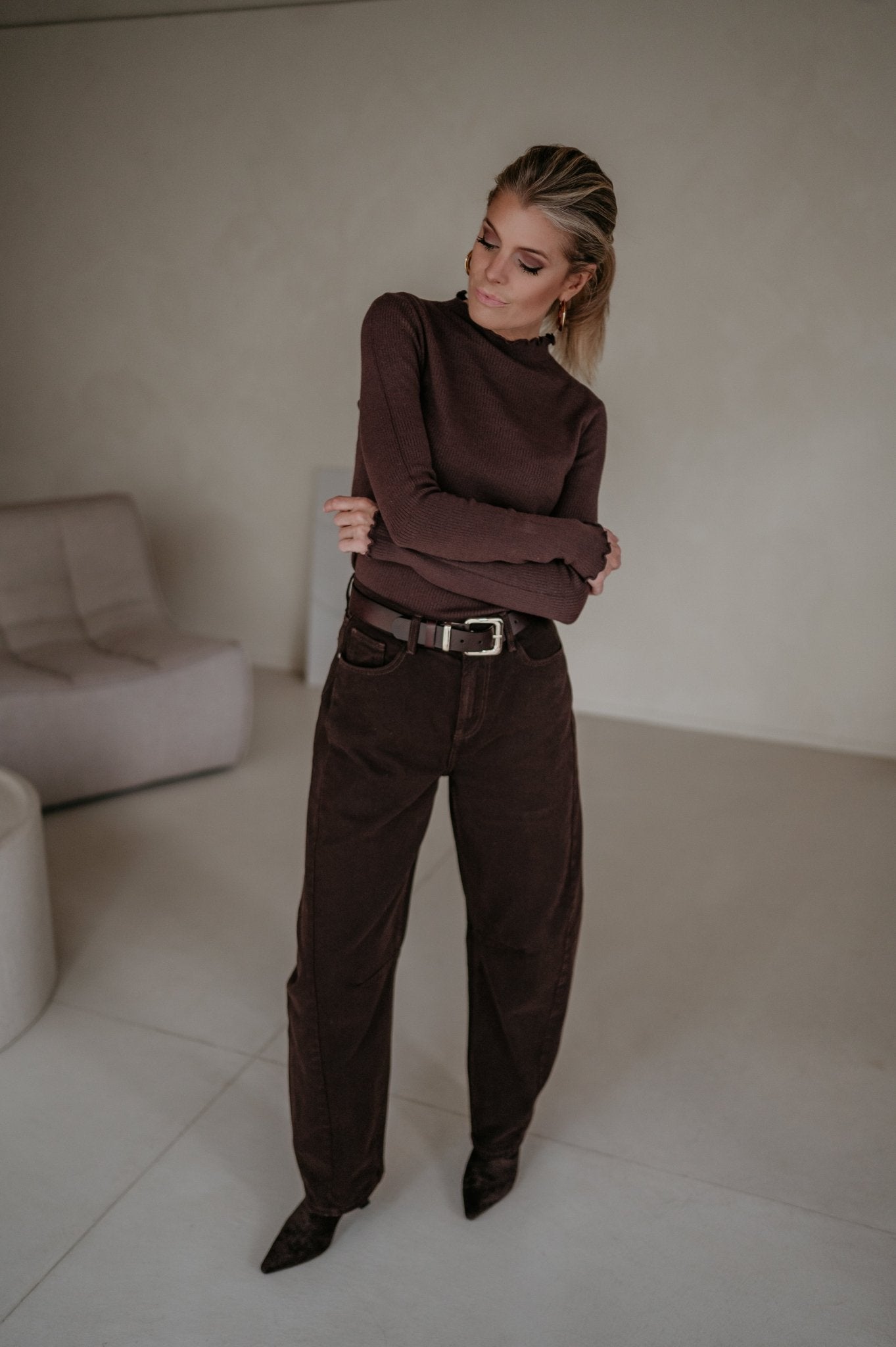 Stretto longsleeve I Chocolate Brown - Wild Souls by JV® - Knits