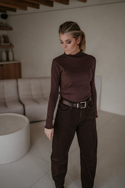 Stretto longsleeve I Chocolate Brown - Wild Souls by JV® - Knits