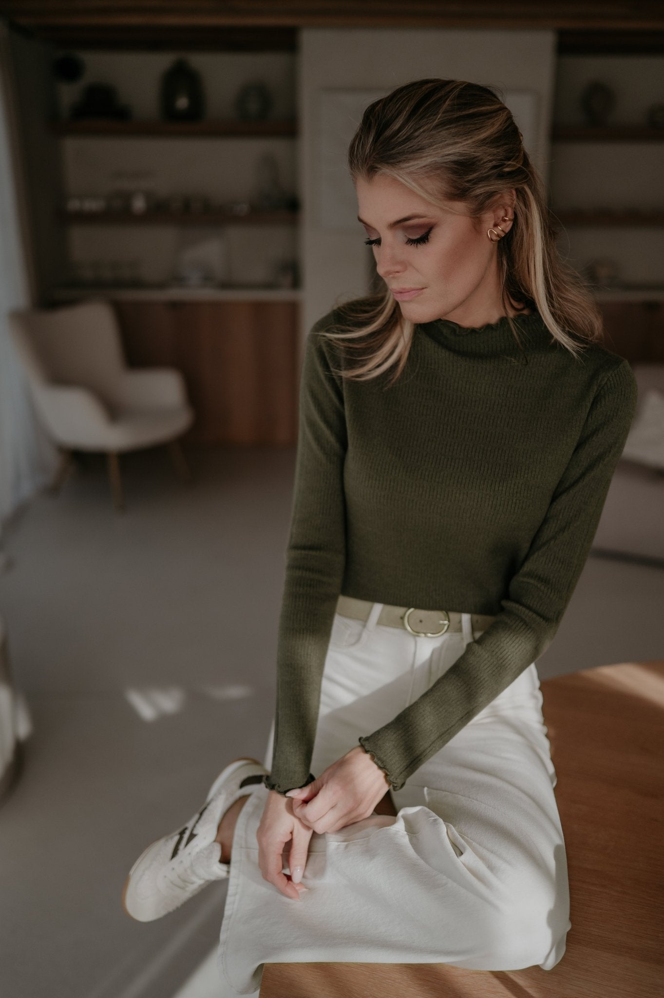 Stretto longsleeve I Khaki - Wild Souls by JV® - Knits
