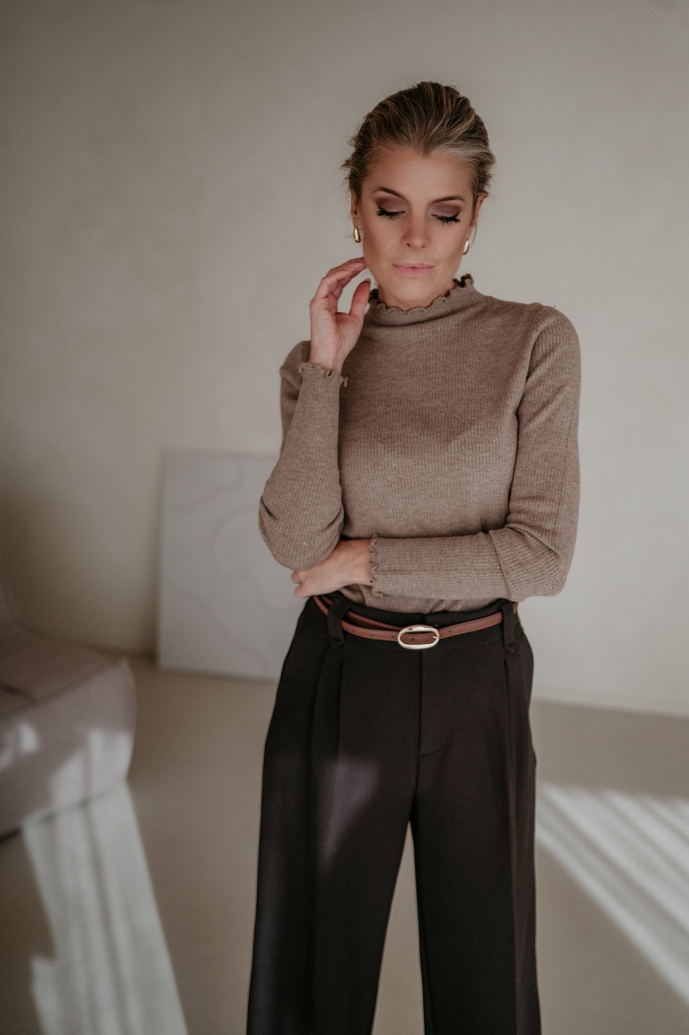 Stretto longsleeve I Taupe - Wild Souls by JV® - Knits