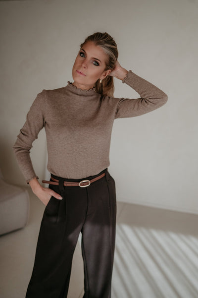 Stretto longsleeve I Taupe - Wild Souls by JV® - Knits