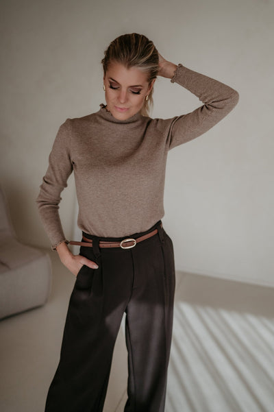 Stretto longsleeve I Taupe - Wild Souls by JV® - Knits