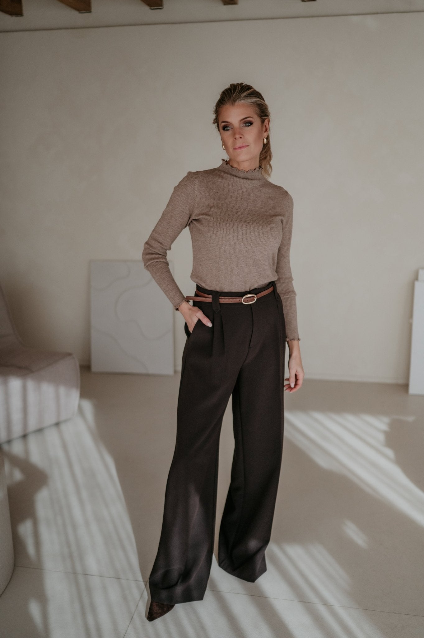 Stretto longsleeve I Taupe - Wild Souls by JV® - Knits