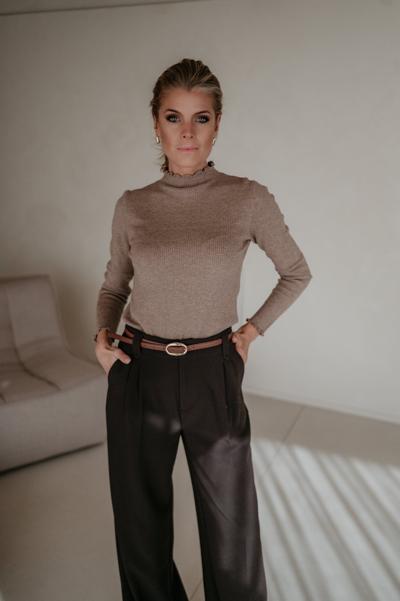 Stretto longsleeve I Taupe - Wild Souls by JV® - Knits