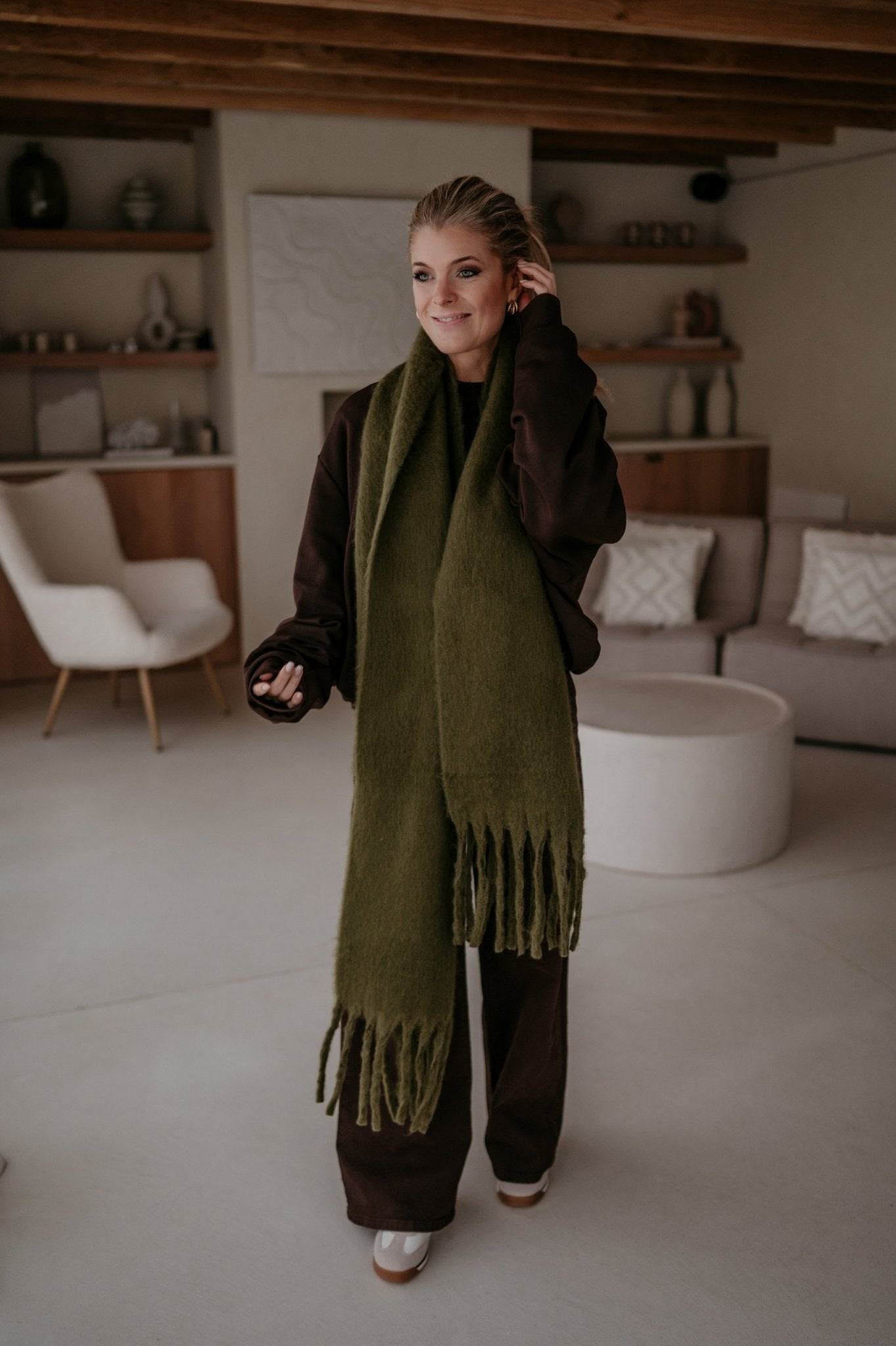 Telda scarf I Khaki - Wild Souls by JV® - Scarfs