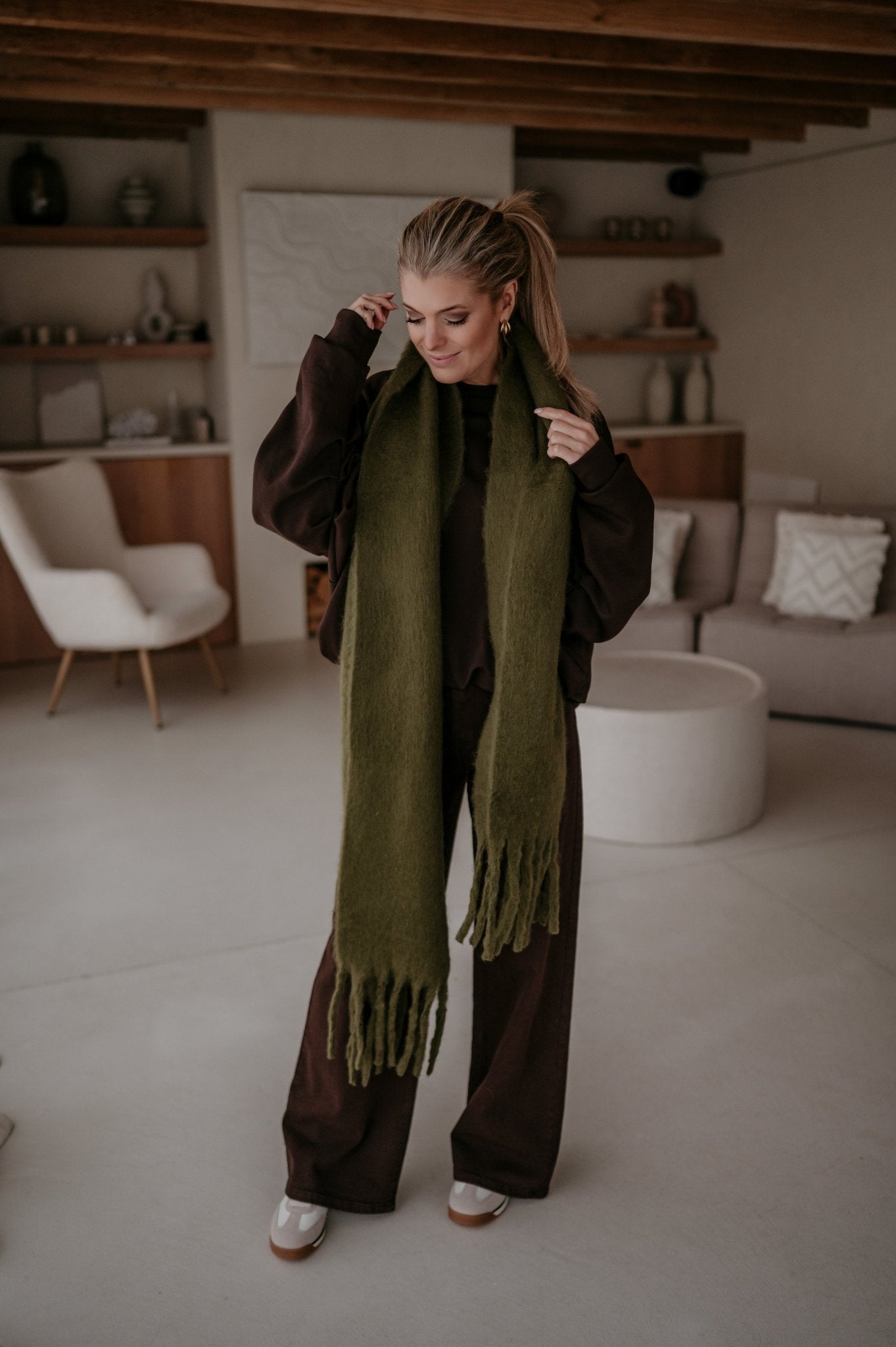 Telda scarf I Khaki - Wild Souls by JV® - Scarfs