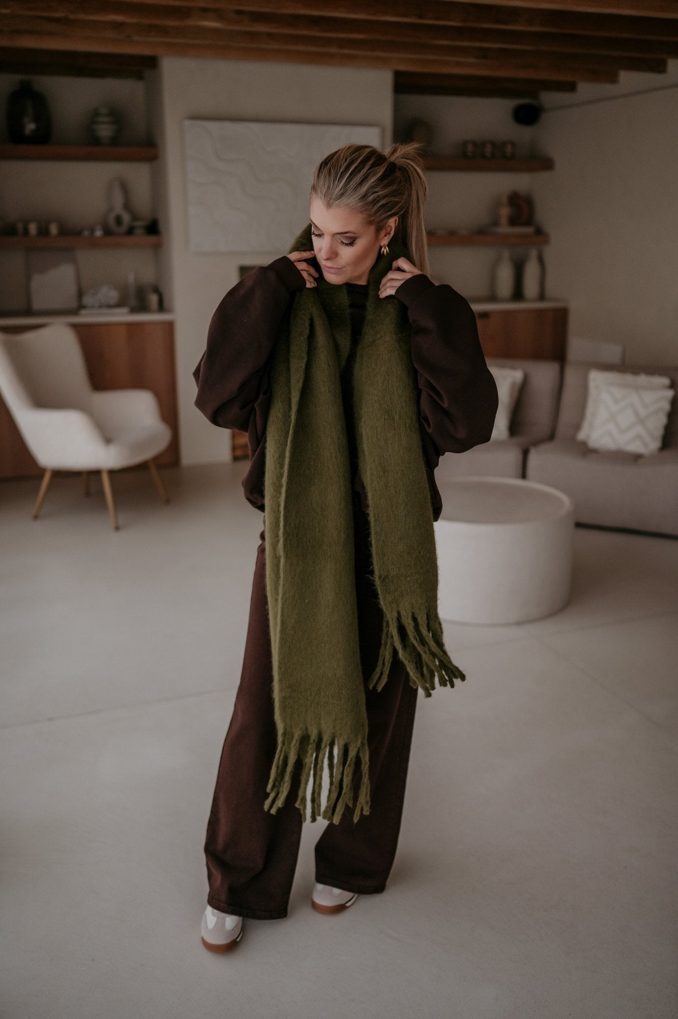 Telda scarf I Khaki - Wild Souls by JV® - Scarfs