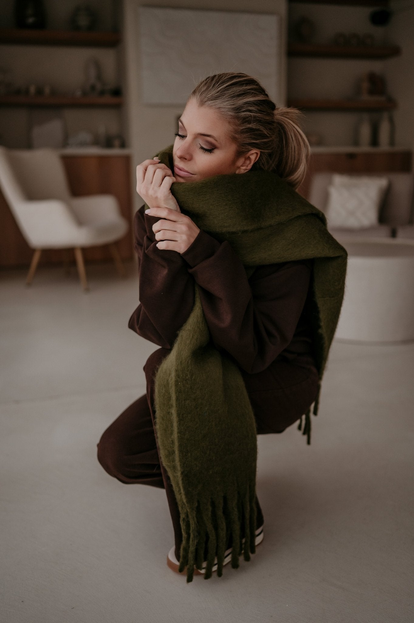 Telda scarf I Khaki - Wild Souls by JV® - Scarfs