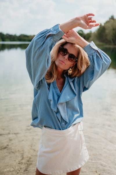 Tendine blouse I Blue - Wild Souls by JV® - Blouses
