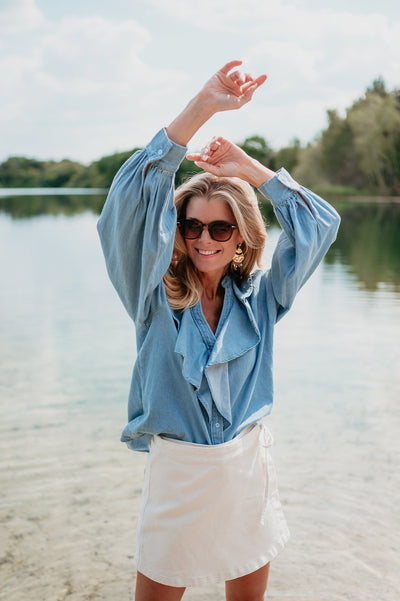 Tendine blouse I Blue - Wild Souls by JV® - Blouses