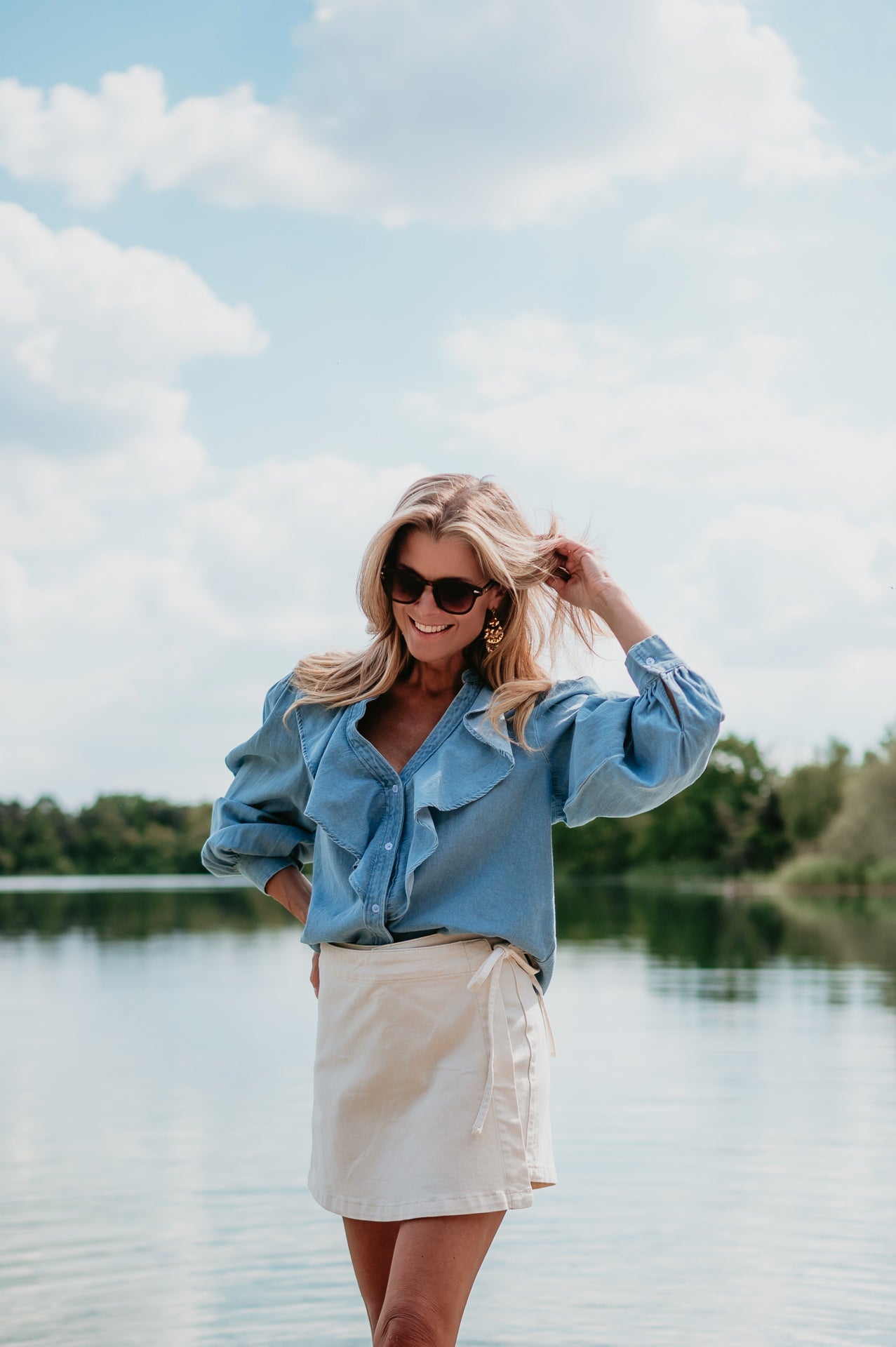 Tendine blouse I Blue - Wild Souls by JV® - Blouses