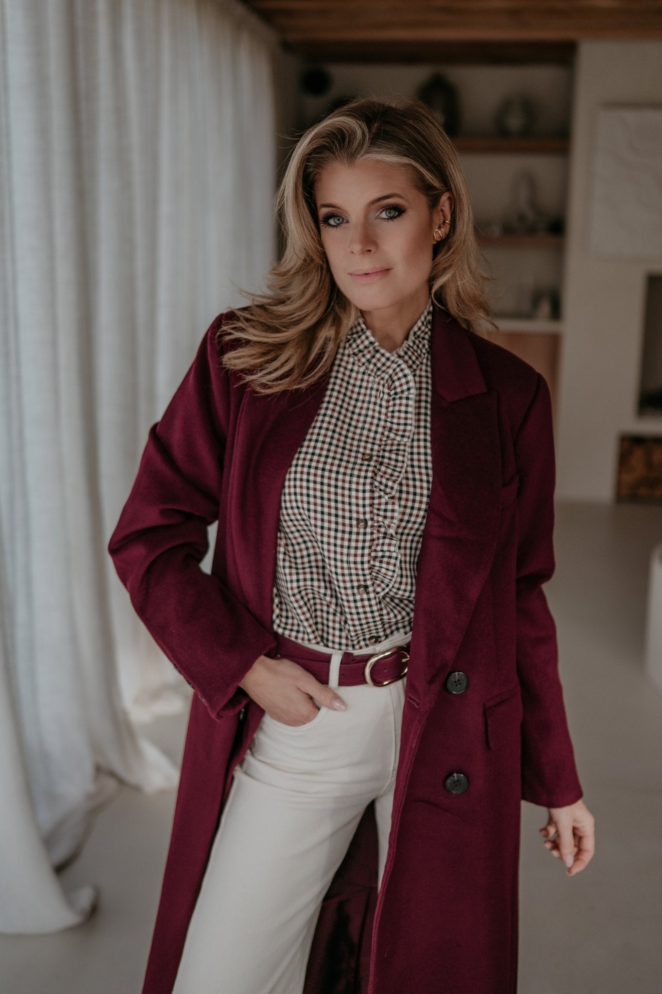 Tinnio coat I Burgundy - Wild Souls by JV® - Coats