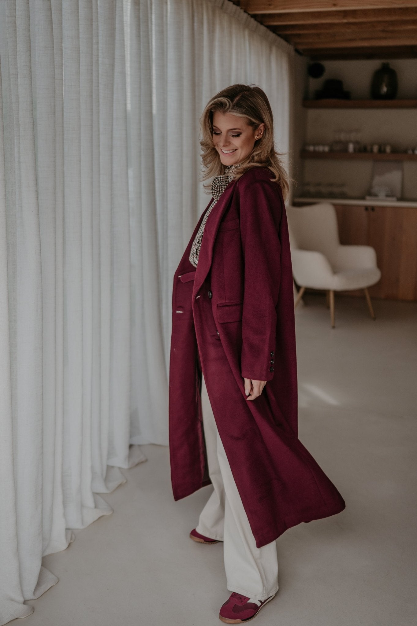 Tinnio coat I Burgundy - Wild Souls by JV® - Coats