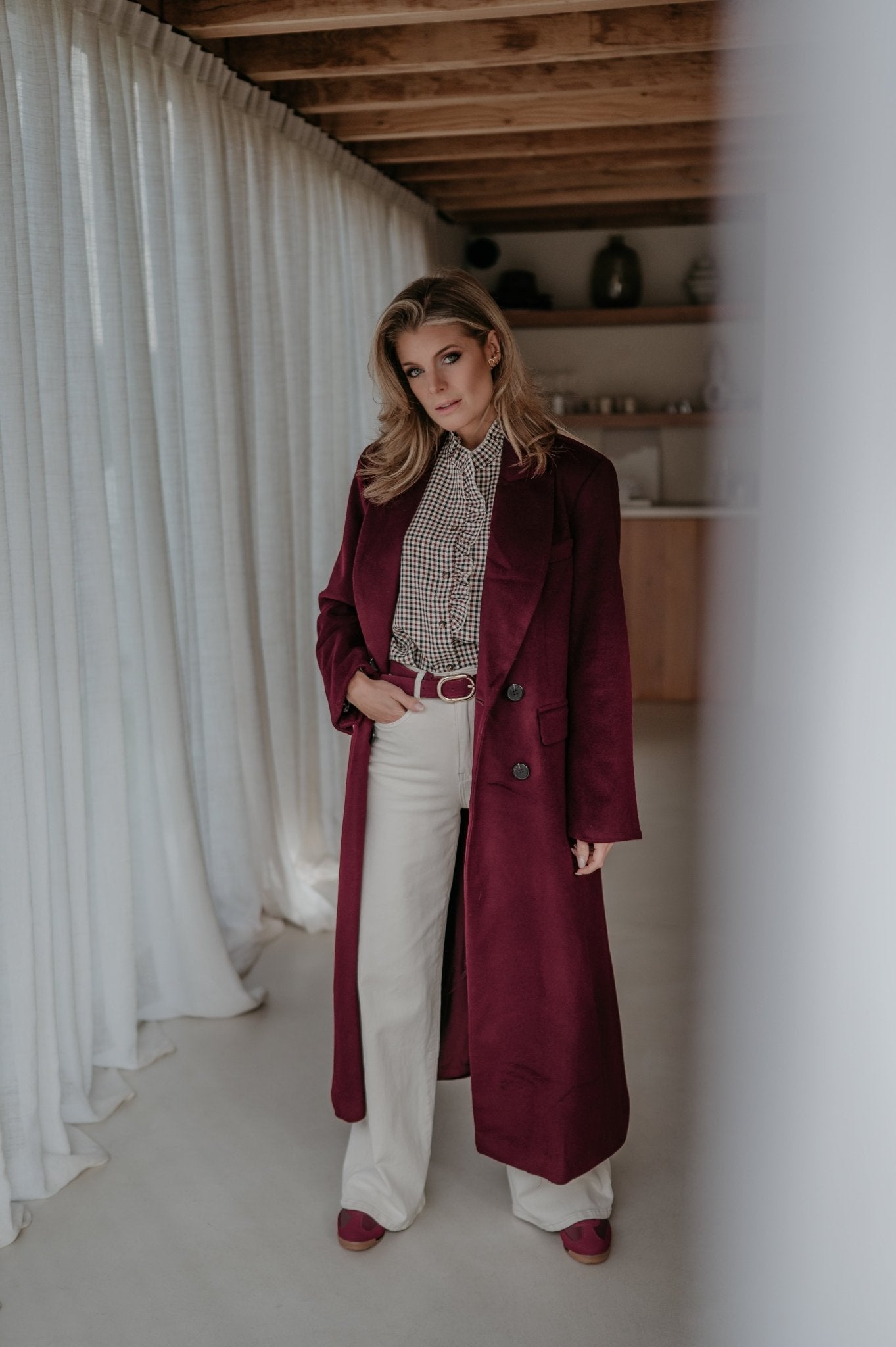 Tinnio coat I Burgundy - Wild Souls by JV® - Coats