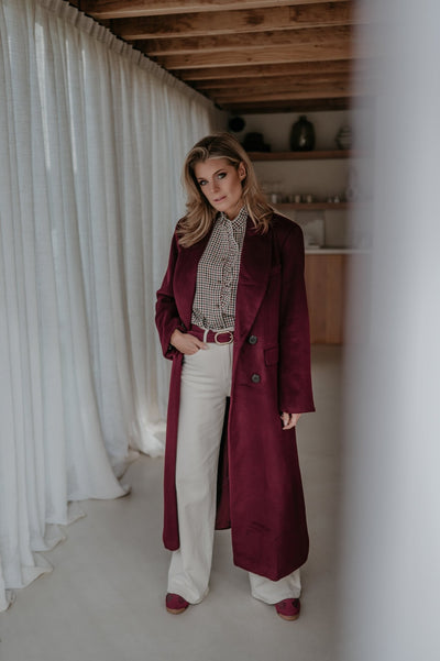 Tinnio coat I Burgundy - Wild Souls by JV® - Coats