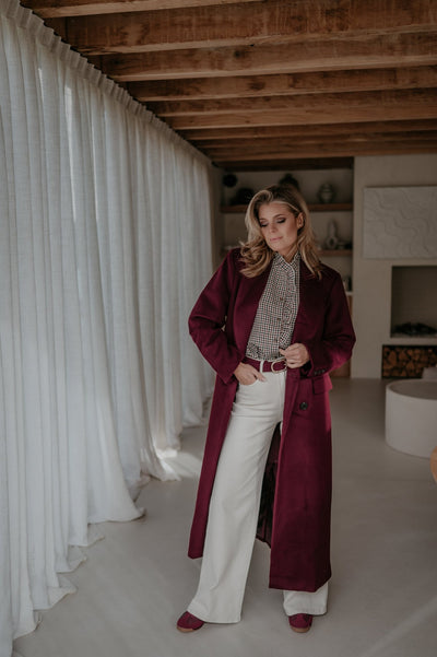 Tinnio coat I Burgundy - Wild Souls by JV® - Coats