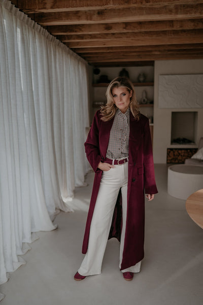 Tinnio coat I Burgundy - Wild Souls by JV® - Coats
