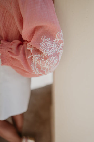 Tiranno blouse I Salmon Rose - Wild Souls by JV® - Blouses