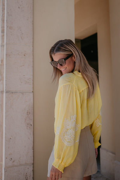 Tiranno blouse I Yellow - Wild Souls by JV® - Blouses