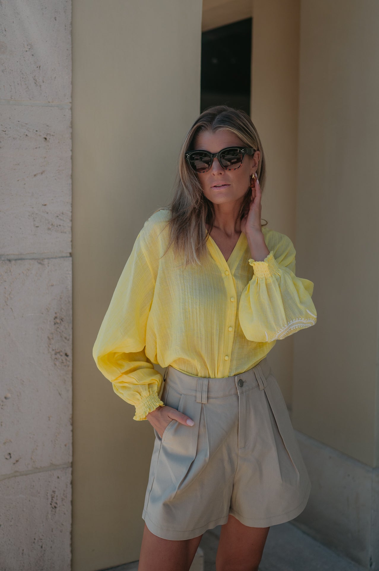 Tiranno blouse I Yellow - Wild Souls by JV® - Blouses