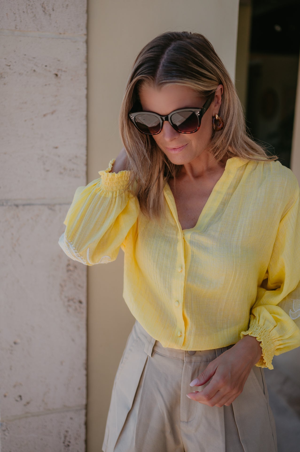 Tiranno blouse I Yellow - Wild Souls by JV® - Blouses